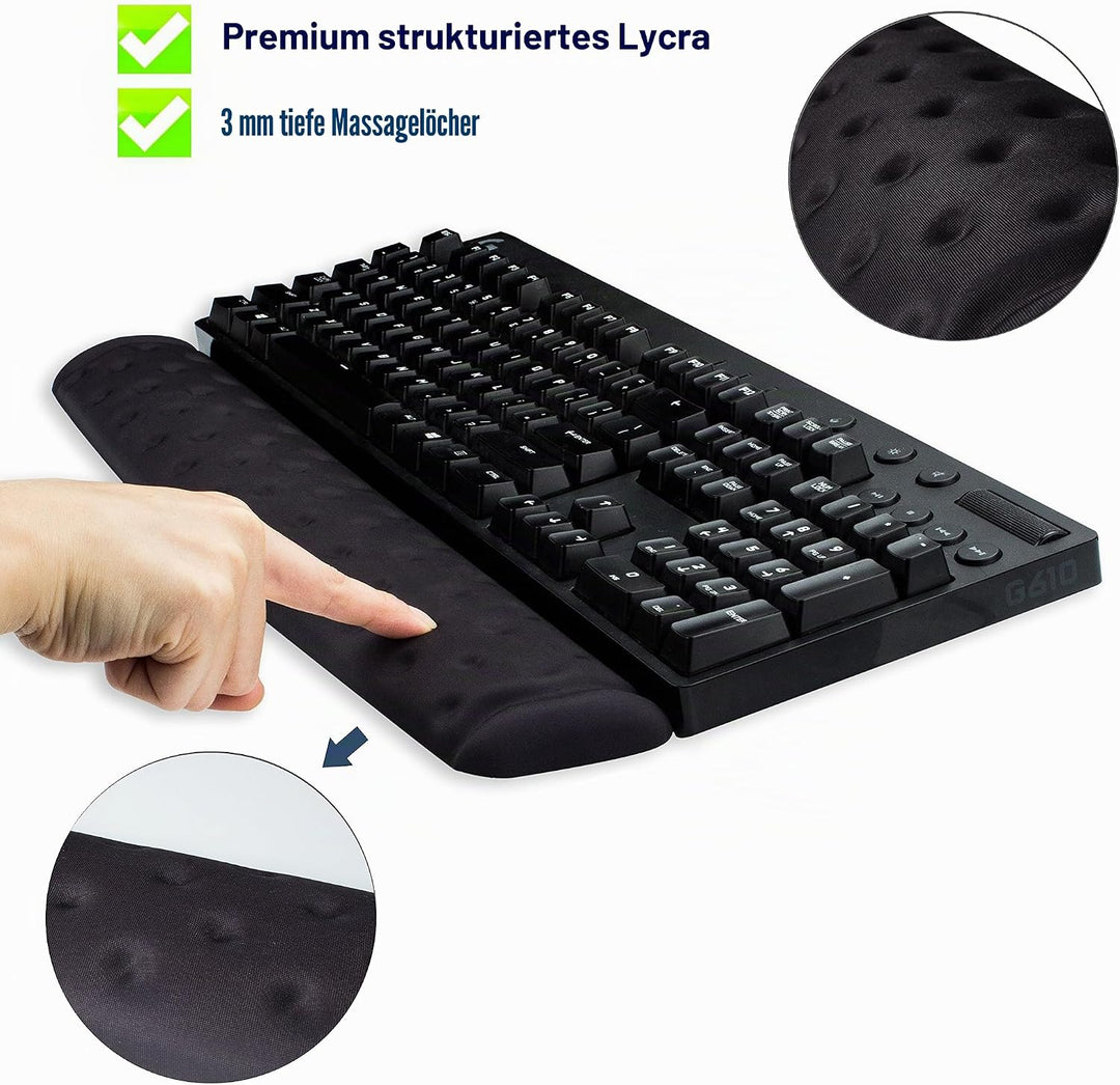 BRILA Ergonomisch Memory-Schaum Handgelenkauflage Set Für Tastatur und Maus - Handgelenkstütze Für G