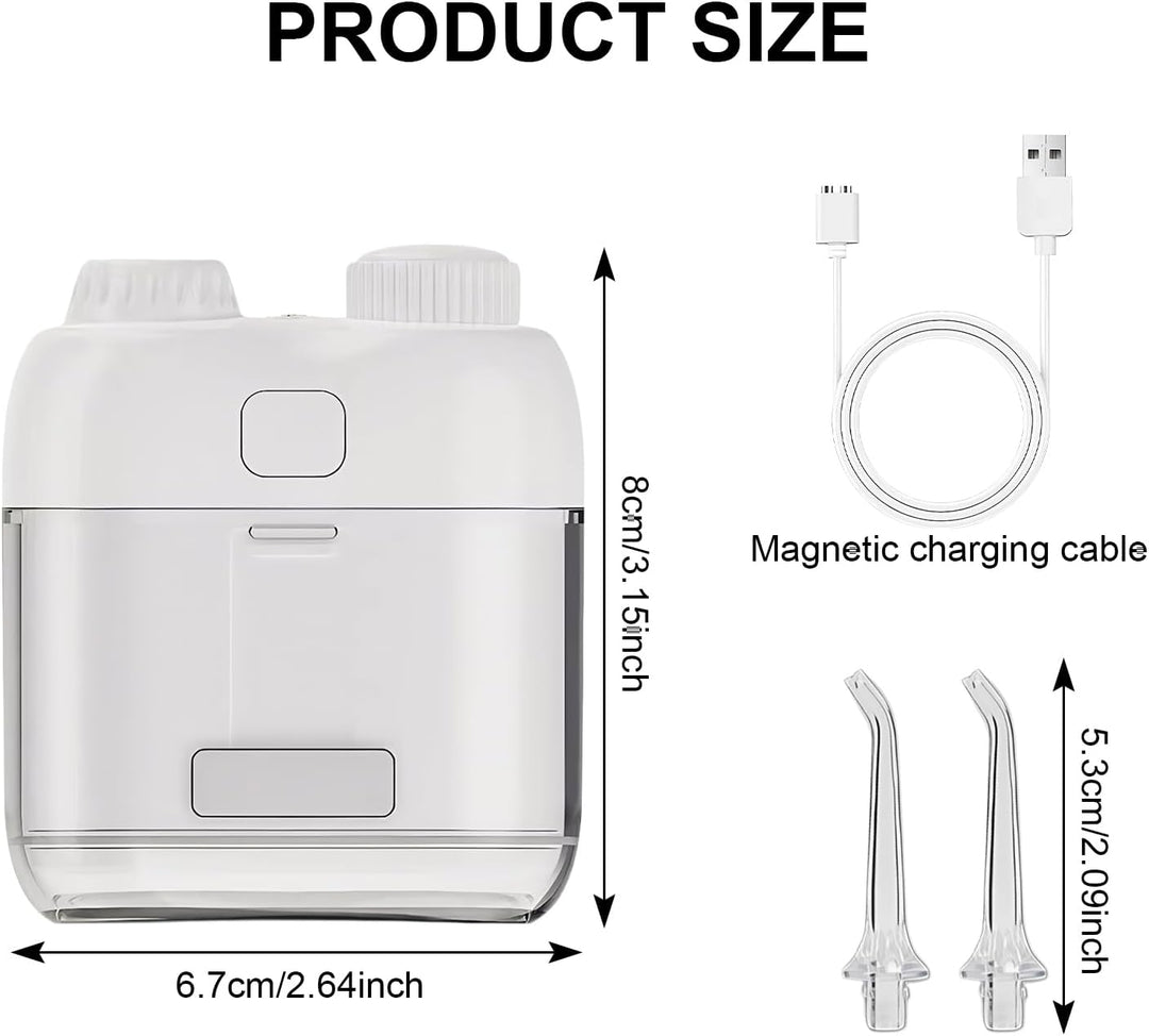 Mini Tragbare Munddusche Testsieger, Klein Elektrische Munddusche Reise Kabellos Mobil, Waterflosser