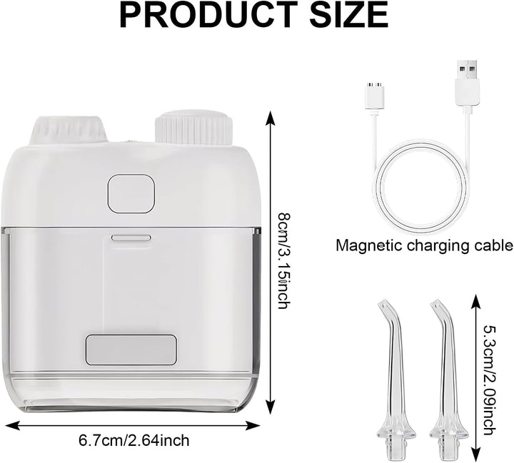 Mini Tragbare Munddusche Testsieger, Klein Elektrische Munddusche Reise Kabellos Mobil, Waterflosser