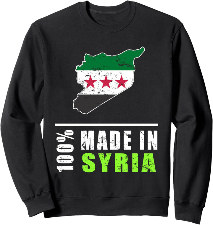 Syrien-Karte, Syrien-Flagge, Syrien-Flagge. Sweatshirt