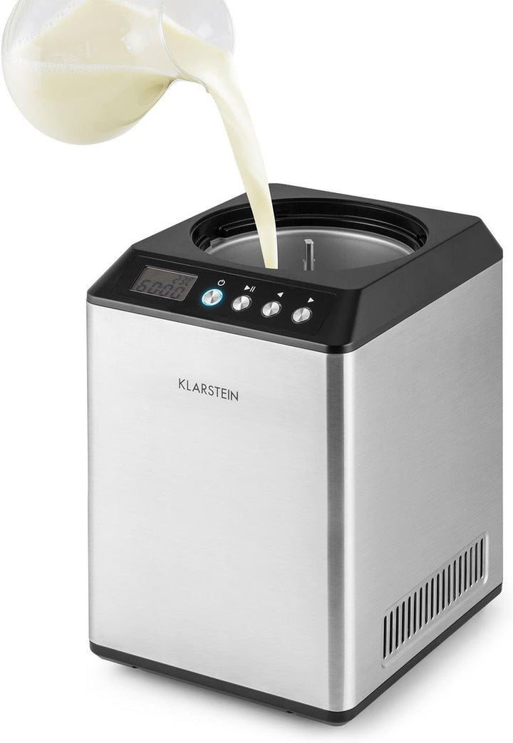Klarstein Vanilla Sky Family - Eismaschine, Eisbereiter, Speiseeismaschine, Kühlhaltefunktion, LED-D
