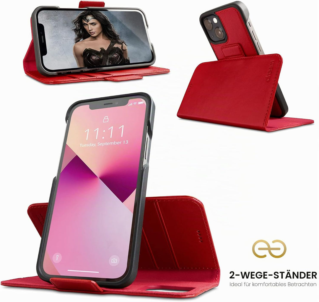 Dreem Fibonacci iPhone 13 Mini Brieftaschen-Etui / 2-in-1 stossfestes Etui und abnehmbares Folio aus
