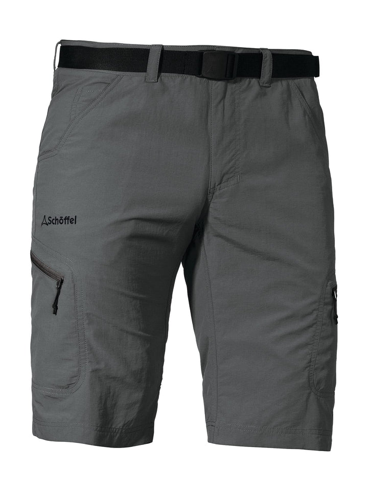 Schöffel Herren Shorts Silvaplana2, vielseitige Wanderhose mit separatem Gürtel, Outdoor Hose mit pr