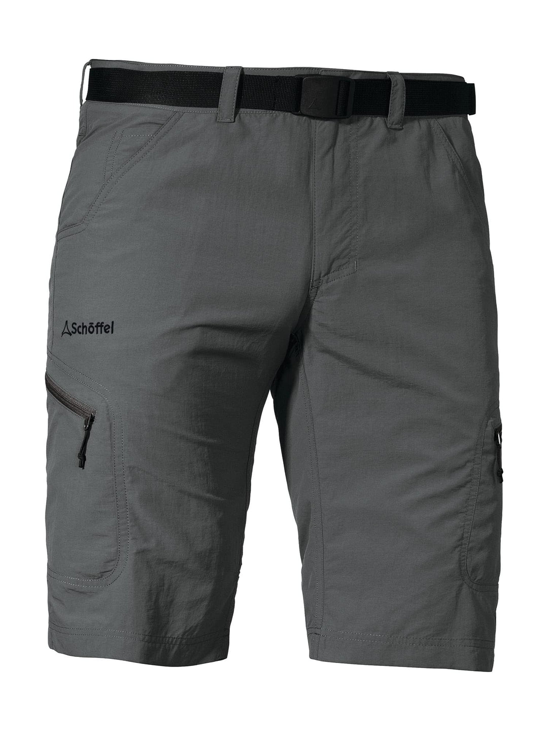 Schöffel Herren Shorts Silvaplana2, vielseitige Wanderhose mit separatem Gürtel, Outdoor Hose mit pr