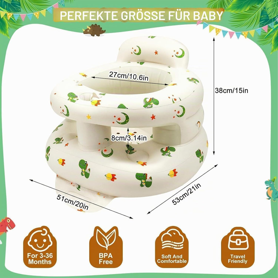 Aufblasbarer Sitz Baby für Babys ab 3-36 Monaten, mit Einer Umlaufenden Stossfesten Inflatable Baby