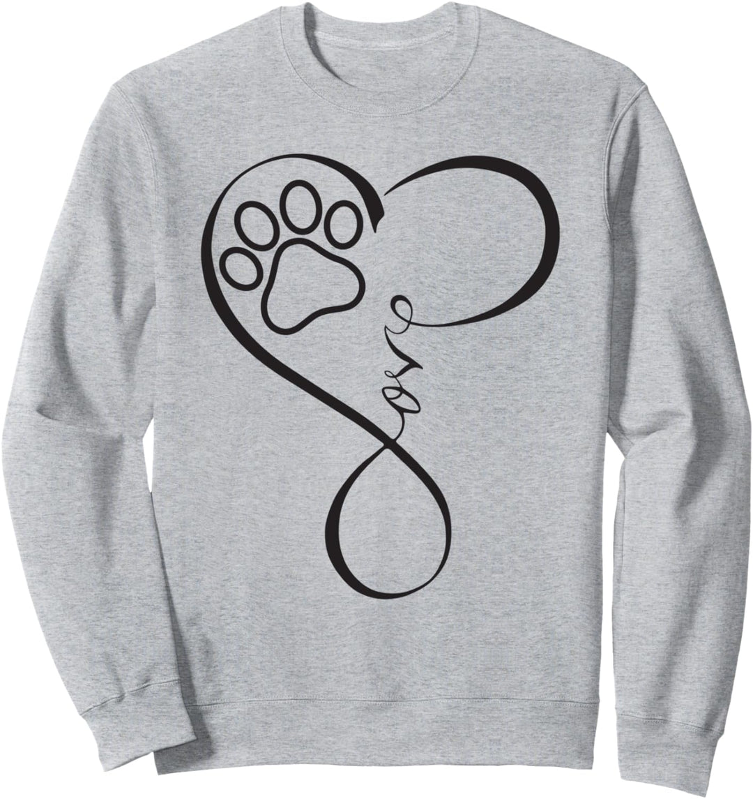 Back Cat Paw Kitten Lover Pawprint Design Kitty Love Cats Sweatshirt