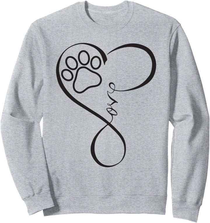 Back Cat Paw Kitten Lover Pawprint Design Kitty Love Cats Sweatshirt