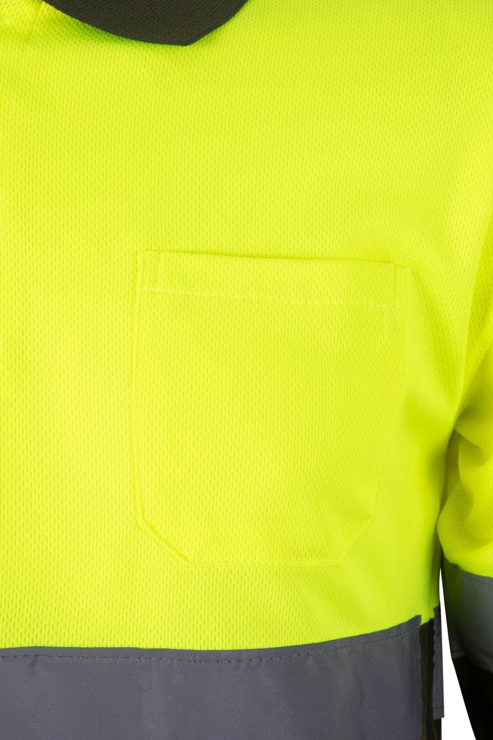 Velilla 175 - Signalshirt, langärmelig (Grösse L) Farbe jagdgrün und gelb fluoreszierend L Verde Caz