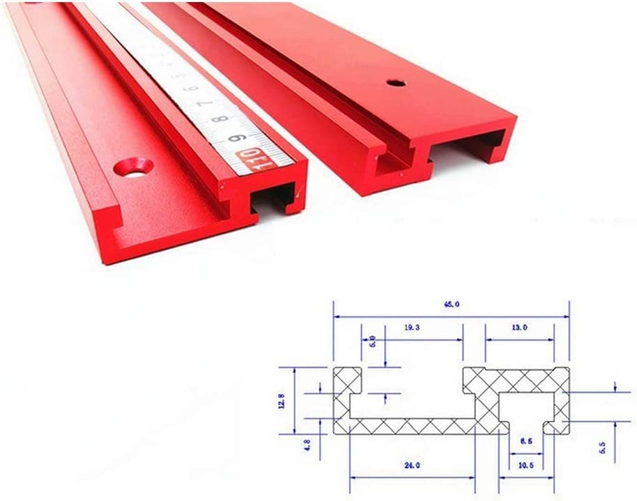 T Nut Schiene Gehrungsschiene, 45 Typ Führungsschiene T-Schienen,Aluminium-T-Nut, DIY T-Nut Gehrungs
