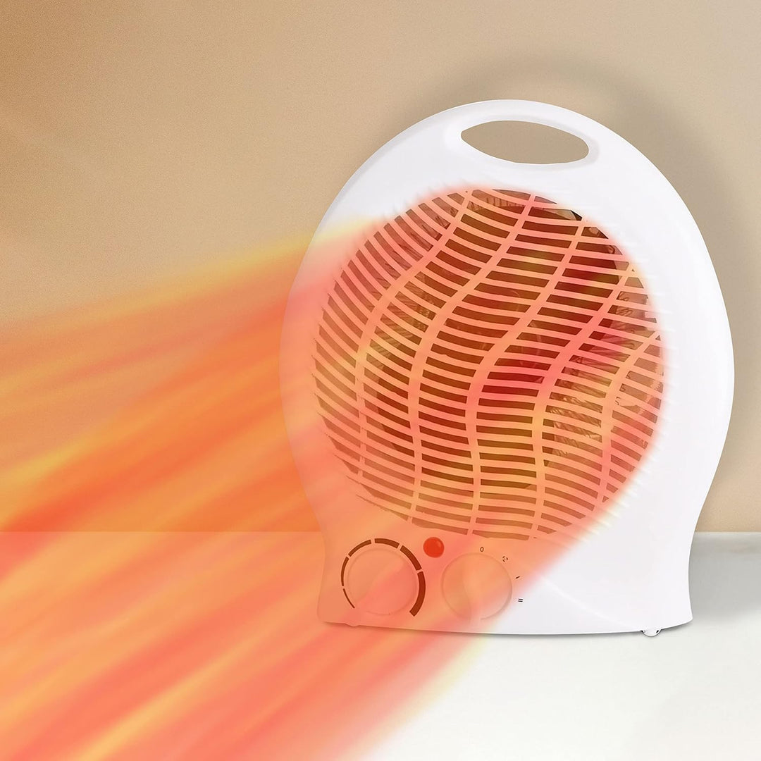Heizlüfter mit 3 Heizstufen | kompaktes Heizgebläse | starkes Gebläse 2000W | mit Überhitzungsschutz