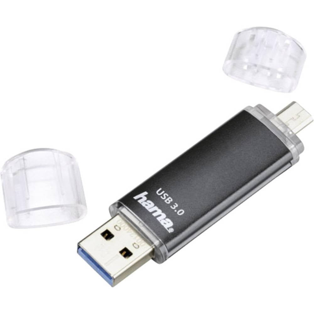 Hama 128GB USB-Speicherstick mit USB 3.2 &amp; microUSB (2-in-1 USB-Stick, z.B. für Android Handy, Table