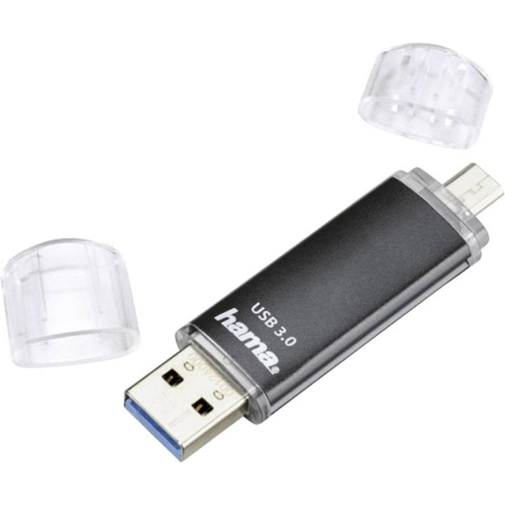 Hama 128GB USB-Speicherstick mit USB 3.2 &amp; microUSB (2-in-1 USB-Stick, z.B. für Android Handy, Table