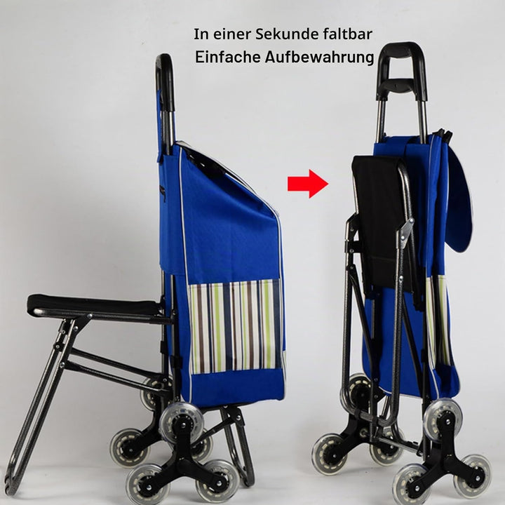 Treppensteiger, Einkaufstrolley Treppensteiger, Treppensteiger Trolley, Einkaufstrolley mit Sitz, Sc