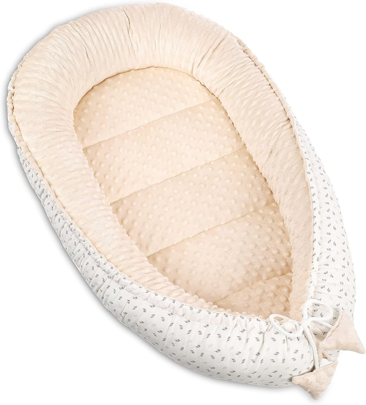 PIMKO Babynest 2seitig Minky Babynestchen für Baby Kuschelnest Babykokon für Säuglinge und Neugebore