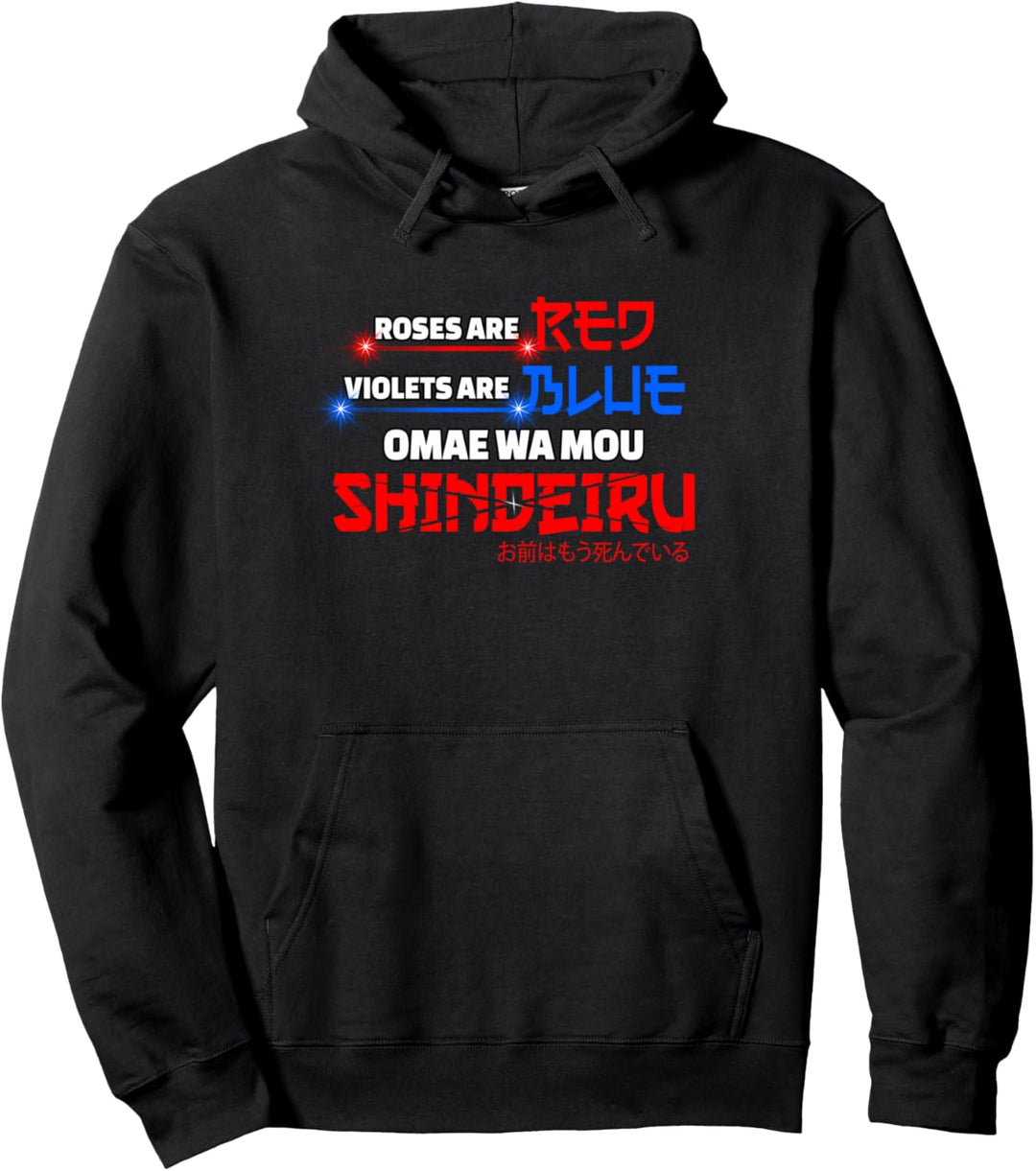 Omae Wa Mou Shindeiru Lustiges Japanisches Anime Meme Merch Pullover Hoodie
