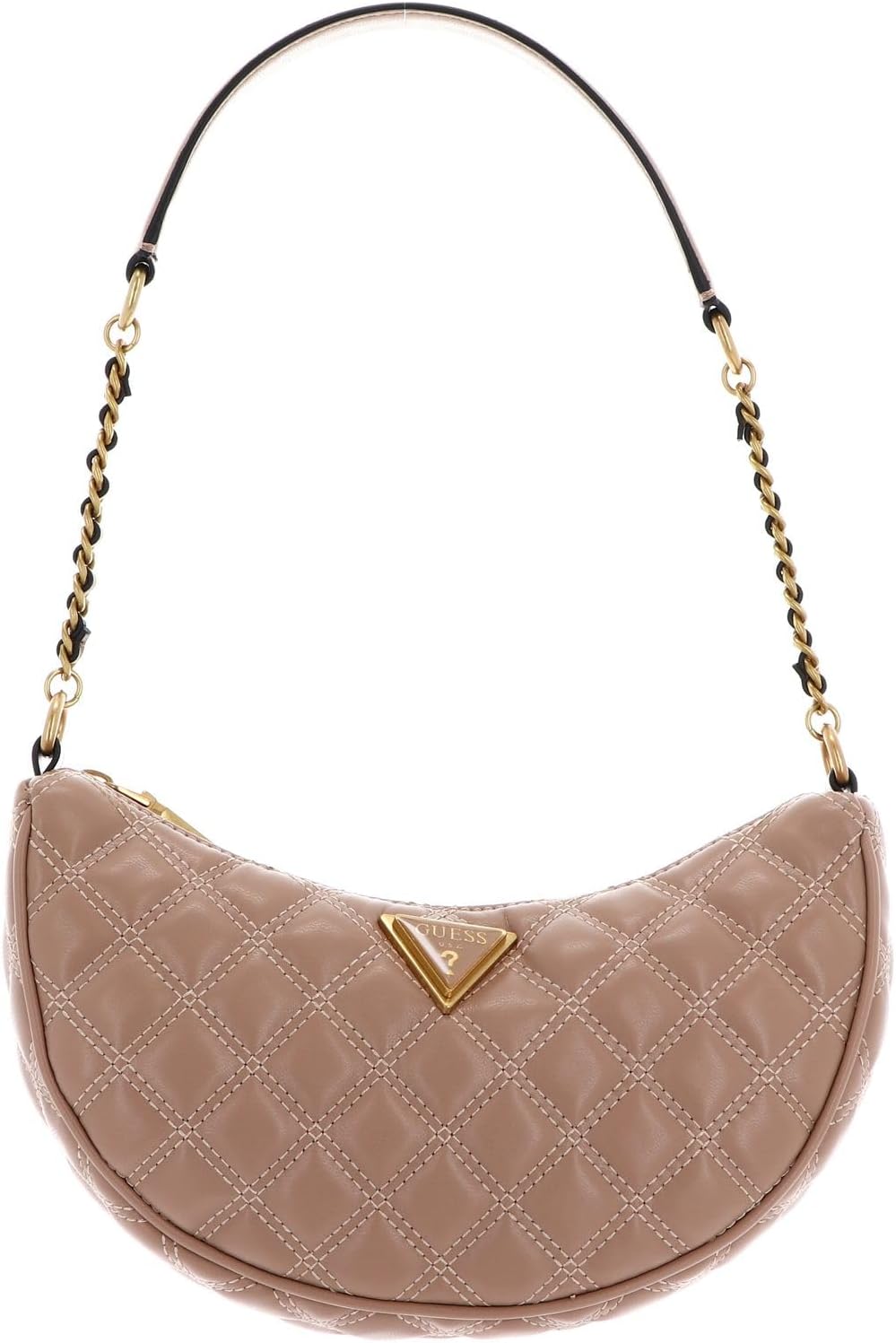 GUESS Damen Giully Top Zip Schulter Umhängetasche, Reissverschluss Oben Beige, Beige