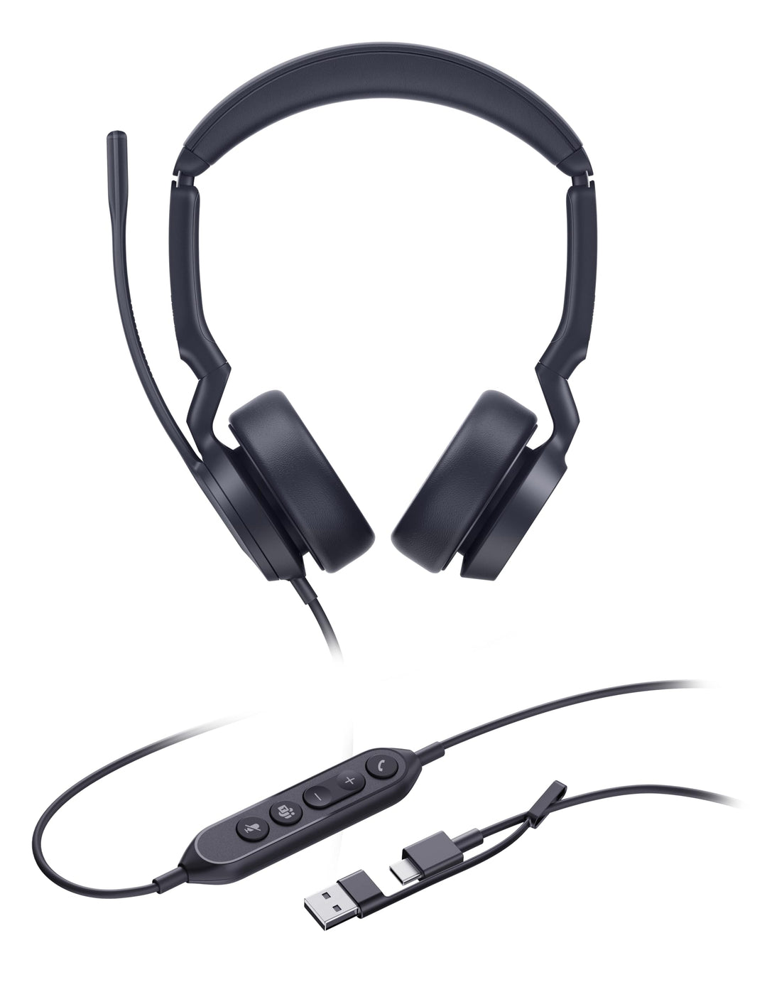 Yealink Headset UH44 Dual Teams USB-C/A, UH44 DUAL Teams