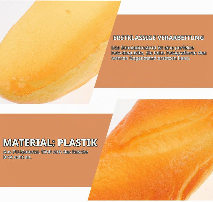 VOSAREA Künstliche Brot, Brot Modell Künstliche Lebensmittel Dekoration Realistische Künstliches Bro