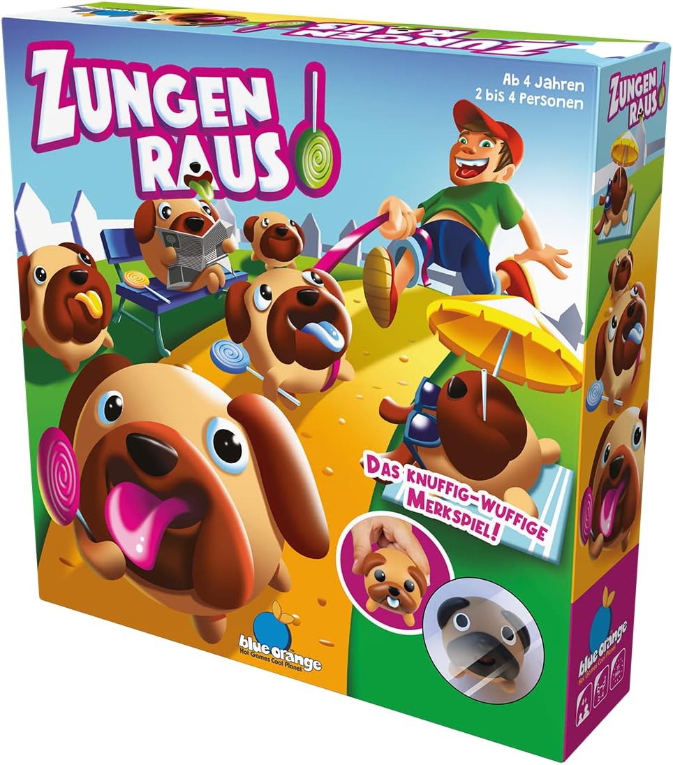 Blue Orange, Zungen Raus!, Kinderspiel, Gedächtnisspiel, 2-4 Spieler, Ab 4+ Jahren, 15 Minuten, Deut