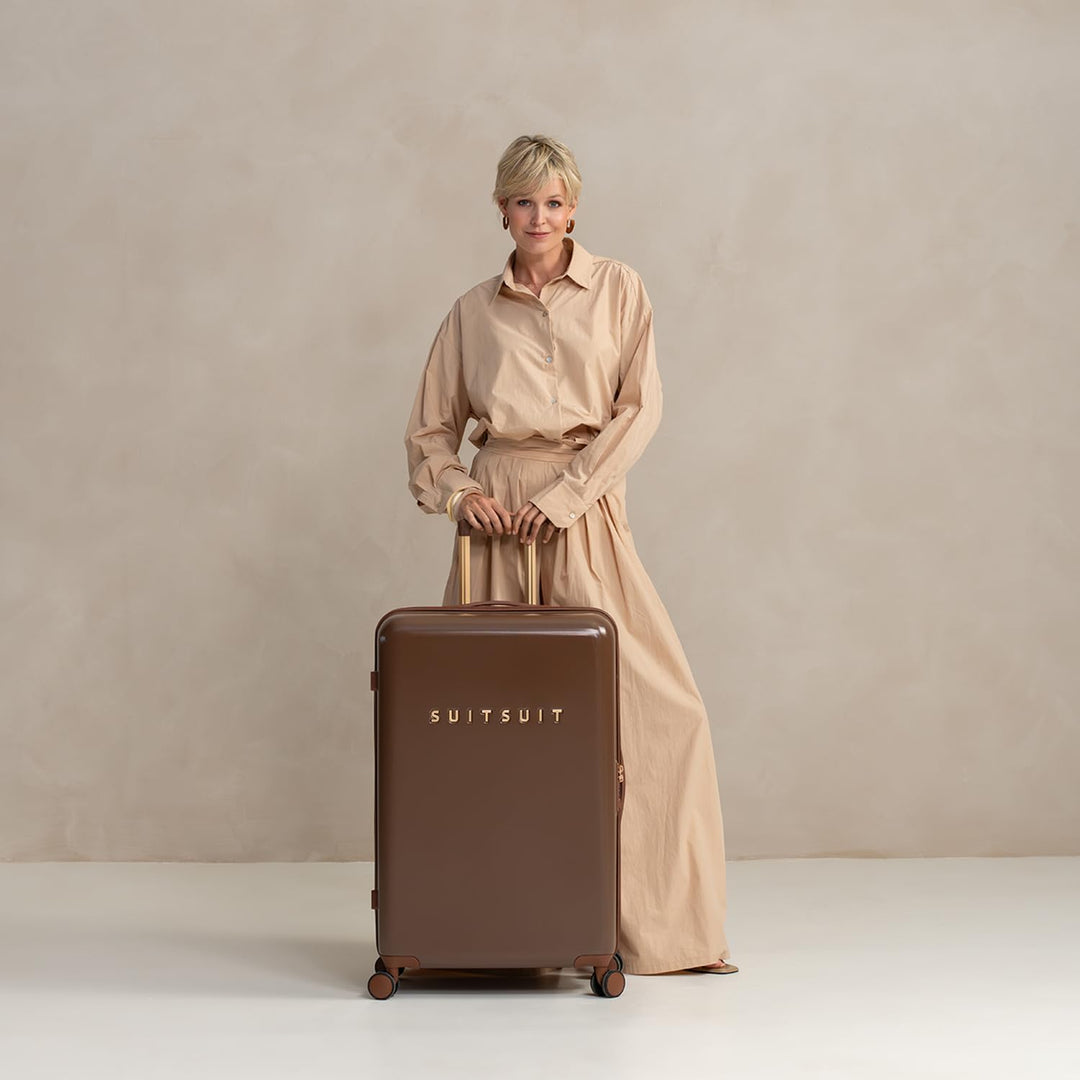 SUITSUIT Koffer Gross 76 cm - Hartschalen Reisekoffer mit Rollen - TSA-Schloss - 94 L - Fab Seventie