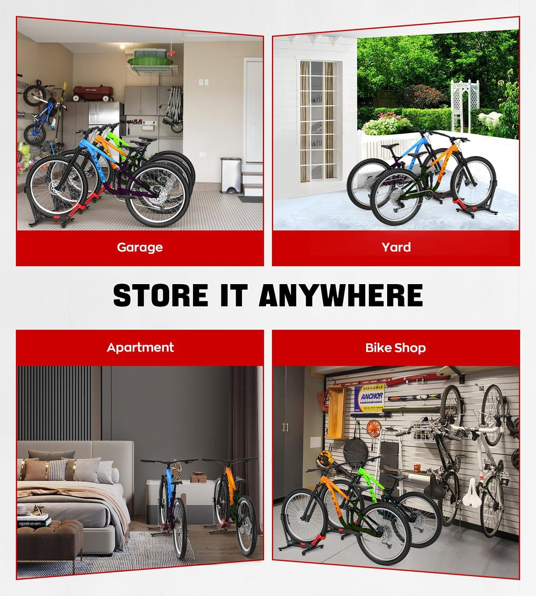 IMAYCC Professional Fahrradständer Boden, für 26”-29”Mountainbike, E-bike, Rennrad, MBT, Hinterrad u