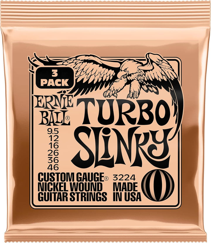 Turbo Slinky Nckl Wnd Elec Gtr Strings 3 Pk 9.5 46 Turbo (9.5-46) 3er-Pack, Turbo (9.5-46) 3er-Pack