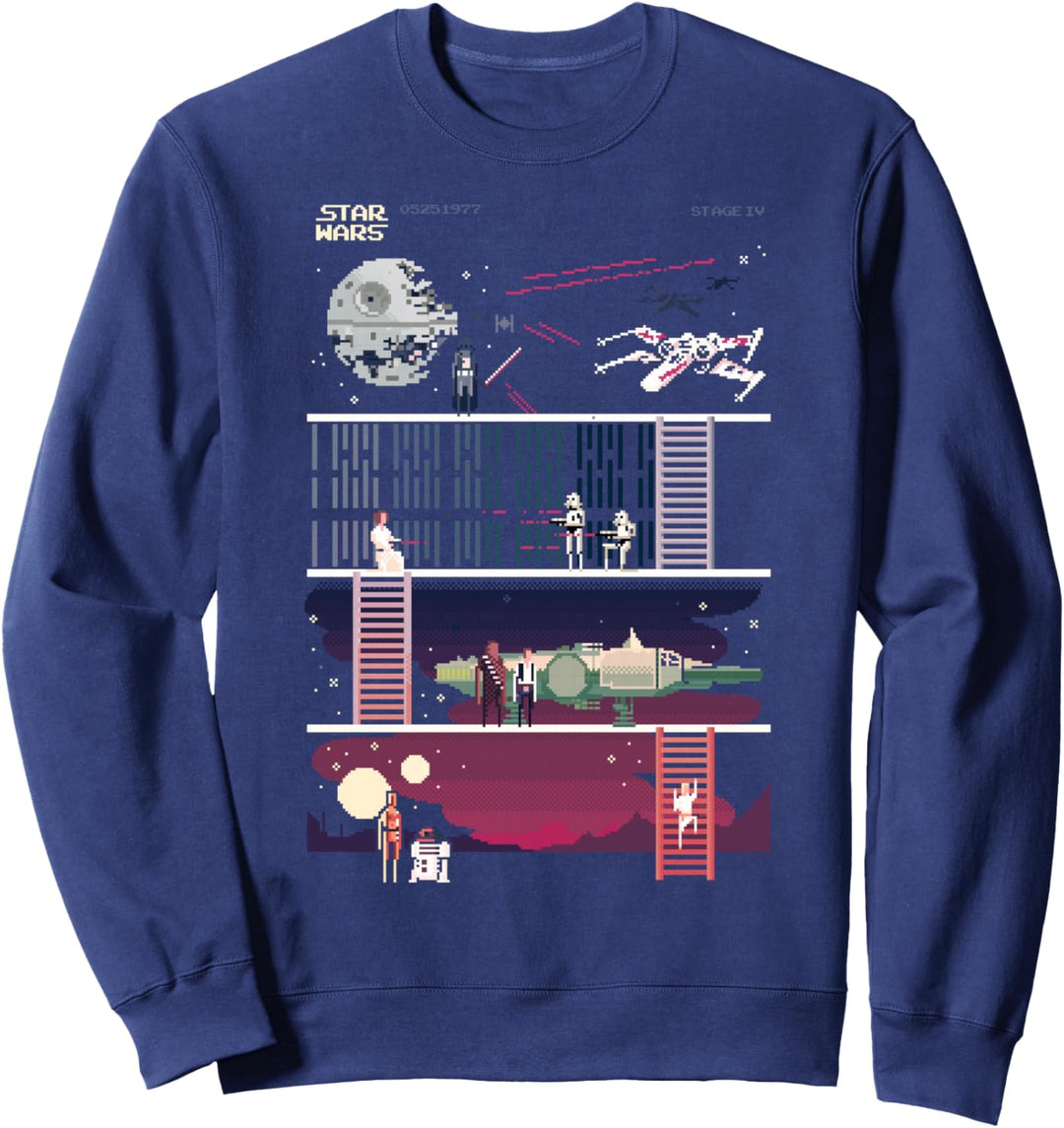 Star Wars A New Hope 8-Bit Game Sweatshirt