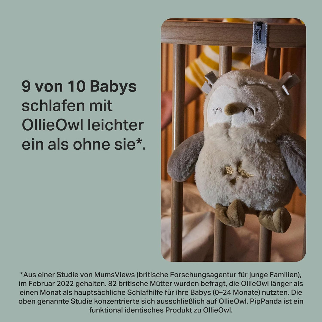 Tommee Tippee Deluxe Ton- und Licht-Einschlafhilfe für Babys und Kleinkinder mit CrySensor, OllieEul