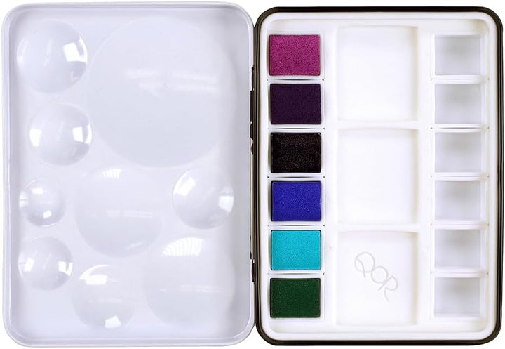 QoR Künstler-Aquarellfarben, Granulatoren, 6 Farben