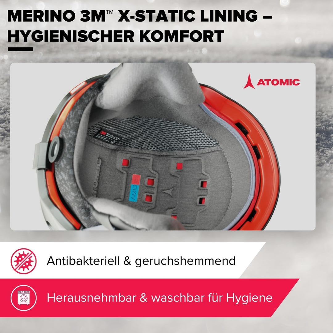 ATOMIC Revent + LF Skihelm - Unisex für Erwachsene - Individuelle Passform für präzisen Sitz - Überl