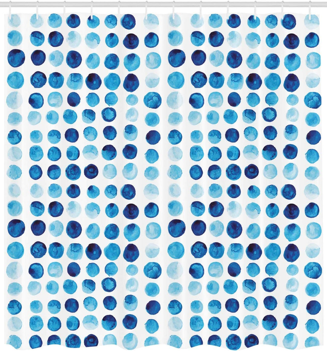 ABAKUHAUS Aquarell Duschvorhang, Hand gezeichnete Kreise Zellen, Stoffliches Gewebe Badezimmerdekora