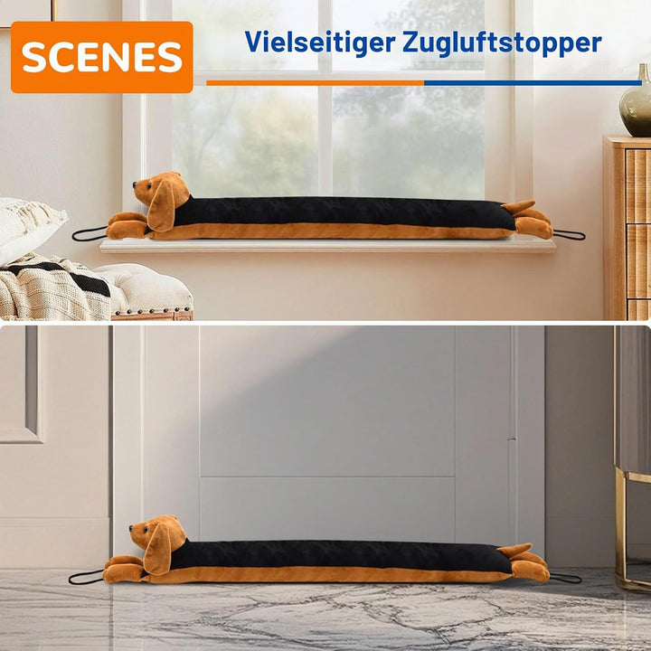 Zugluftstopper für Türen, Schwerer Türdichtung Luftzugstopper Fenster mit Aufhängeschlaufen, Windsto