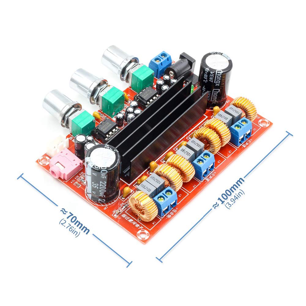 Hailege TPA3116D2 2 * 50W+100W 2.1 Channel Digital Audio Power Amplifier AMP Subwoofer