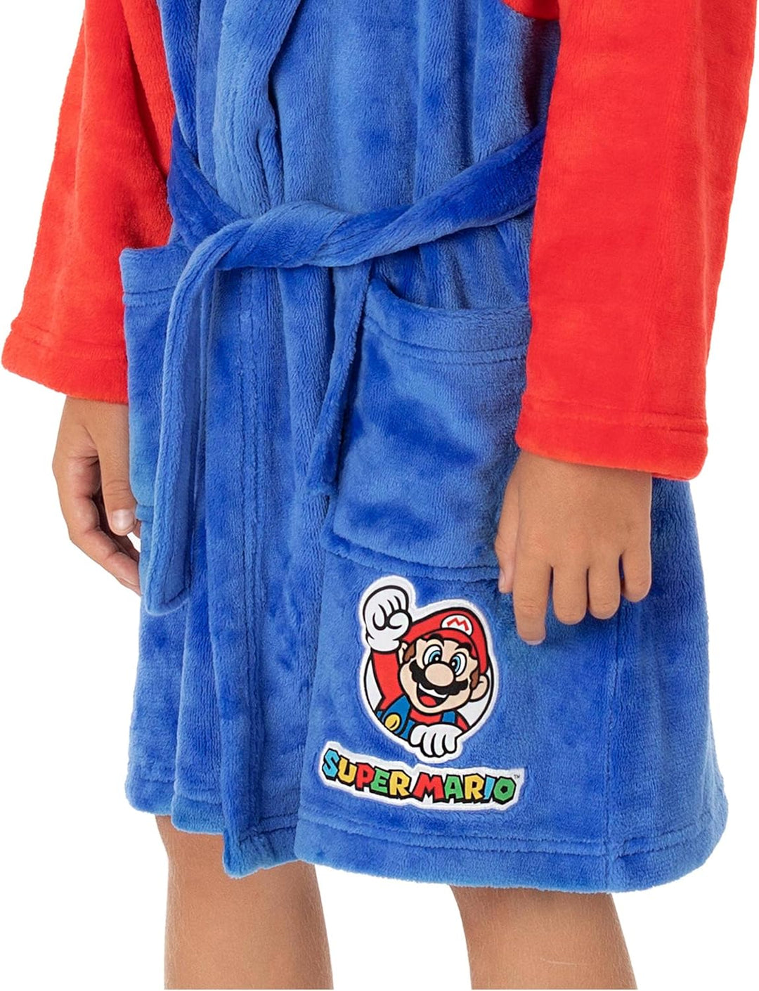 Super Mario Dressing Kleid Kinder Mädchen Jungen Spielcharakter PJS Bademantel 9-10 Jahre Blau, 9-10