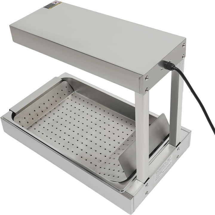 750 W Wärmebrücke Speisenwärmer, Pommeswärmer 560 x 330 x 465 mm Pommes Frittenwanne, Max. 80 ℃ Elek