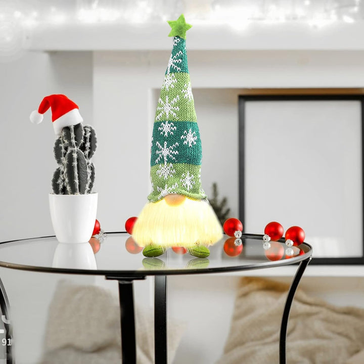 ACAREY Weihnachtsdeko 3 Stück Weihnachten Deko Wichtel mit LED Licht Weihnachtswichtel Figuren Plüsc