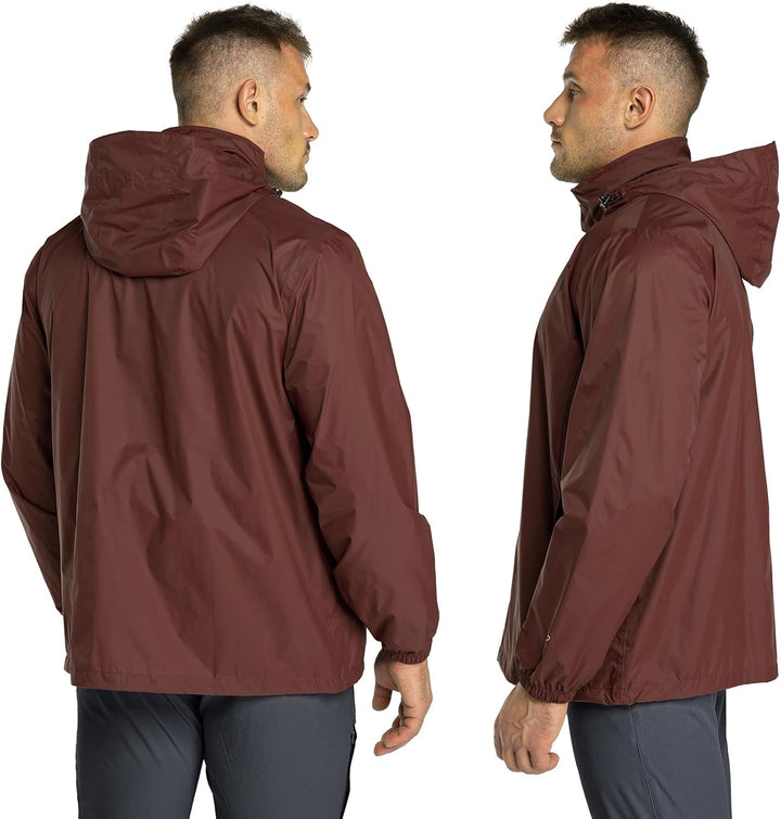 33,000ft Regenjacke Herren Leicht Wasserdicht Faltbare Regenmantel Fahrrad | Atmungsaktiv Outdoorjac