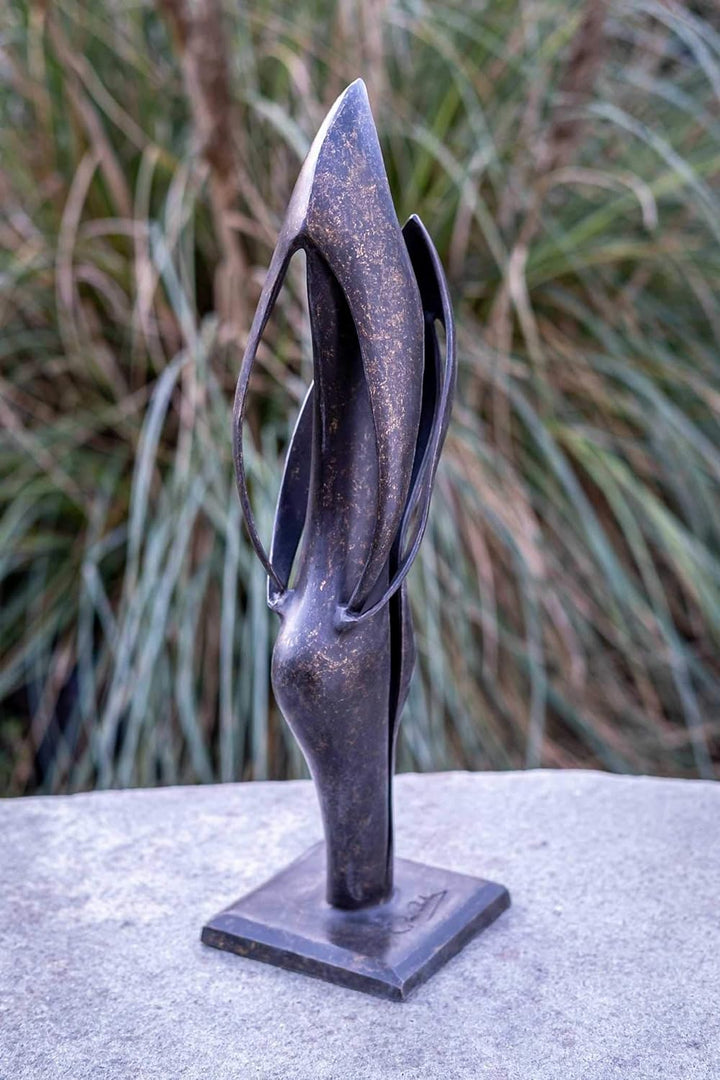 IDYL Bronze-Skulptur Modernes Paar | 45x13x15 cm | Bronze-Figur handgefertigt | Gartenskulptur - Woh