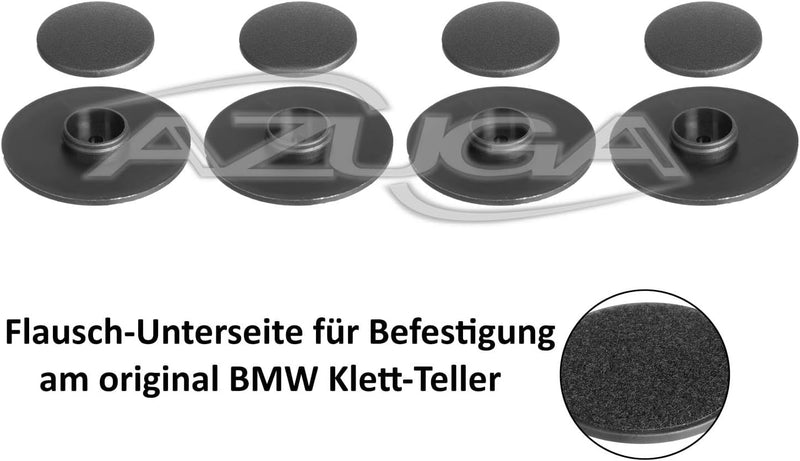 AZUGA Hohe Gummi Fussmatten passend für BMW 1er ab 2004-9/2011 E81/E87 (3-/5-türer)/ab 2011-8/2018 (