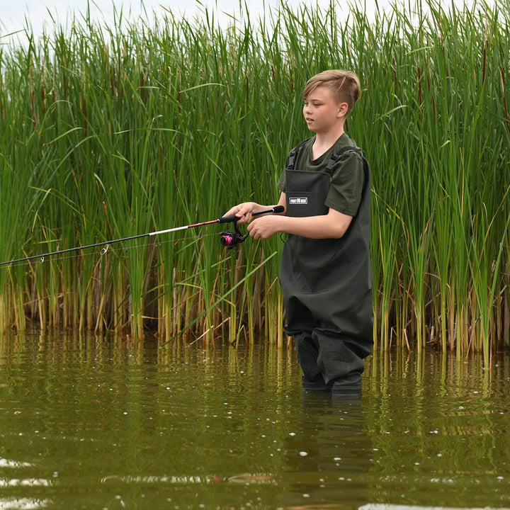 FortMen Wathose Herren Anglerhose mit Stiefel Gr 38-47 wasserdichte Watthosen Teich Fischer Watstief