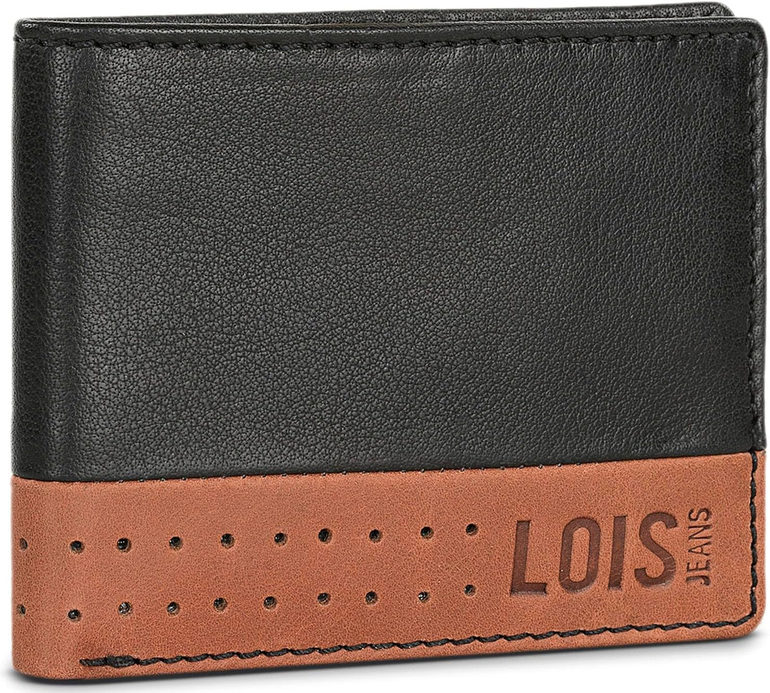 Lois - Geldbörse Herren Leder - Herren Geldbörse Leder mit RFID Schutz - Herren Portemonnaie Leder G