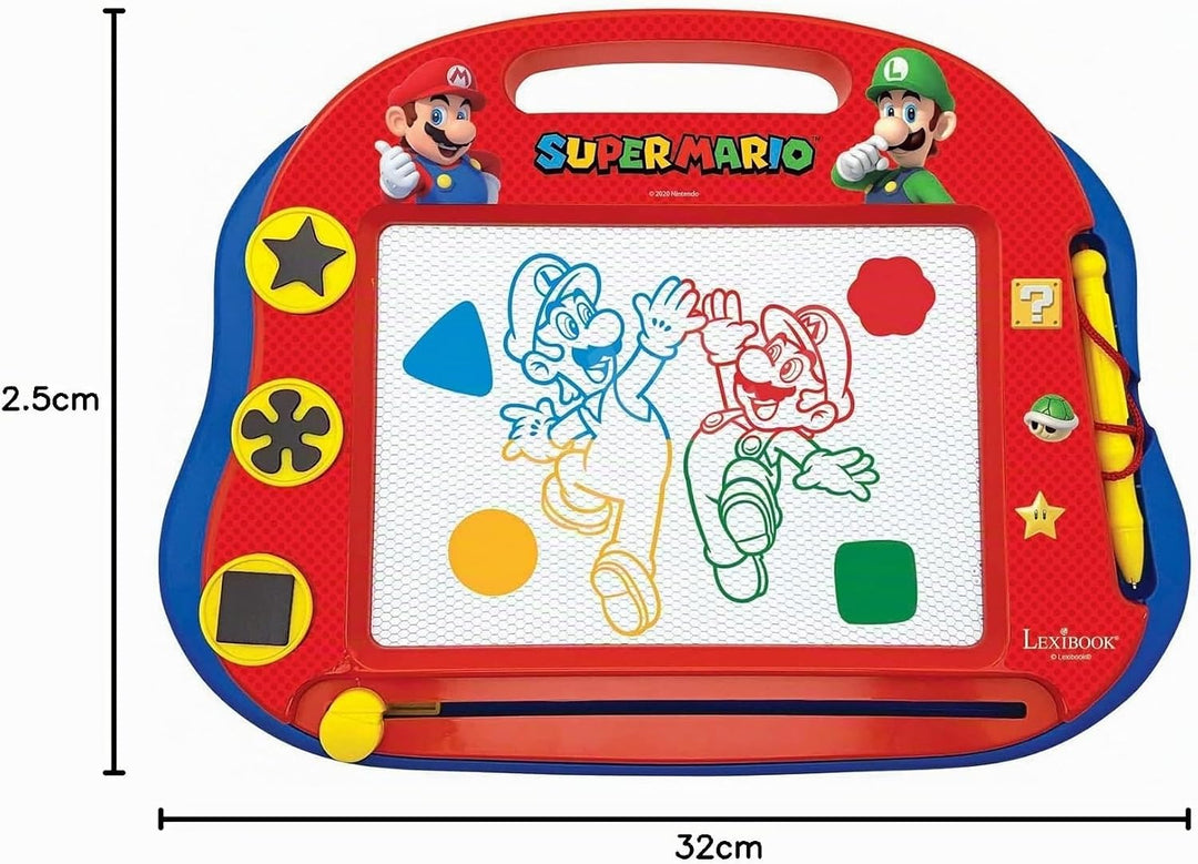 Lexibook - CRNI550 Magische magnetische Nintendo Super Mario Zeichentafel, Magnettafel für Kinder, k