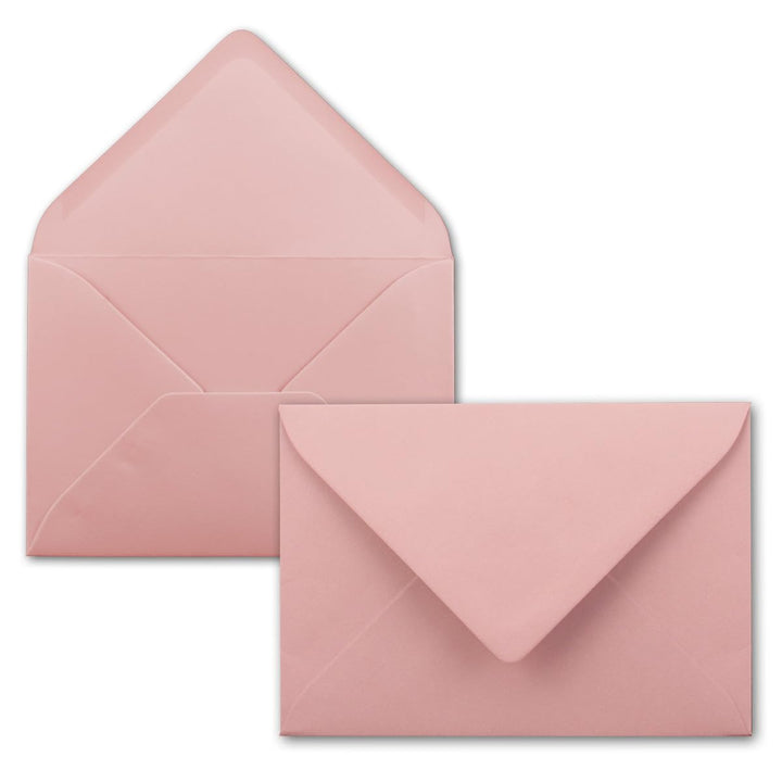Briefumschläge in Alt-Rosa- 500 Stück - DIN C5 Kuverts 22,0 x 15,4 cm - Nassklebung ohne Fenster - W
