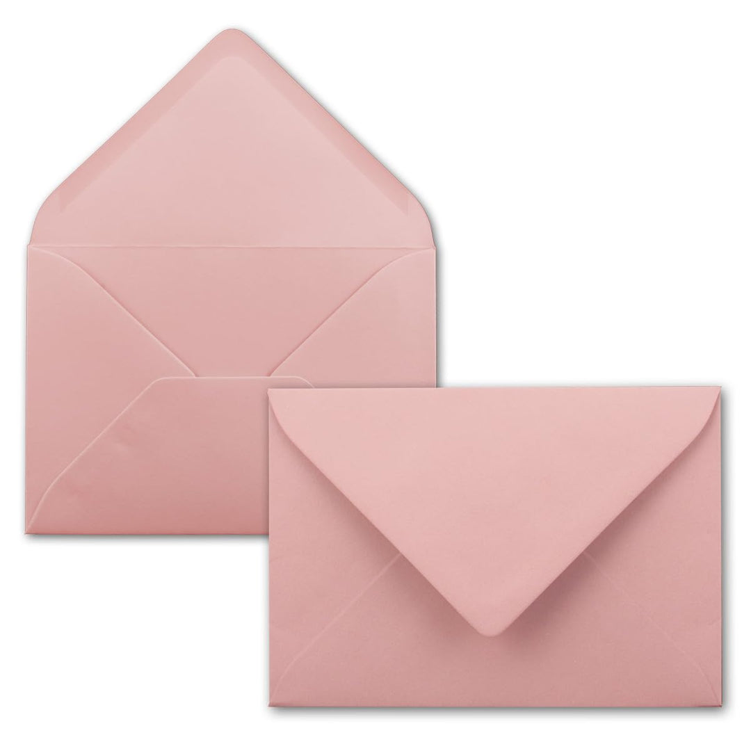 Briefumschläge in Alt-Rosa- 1000 Stück - DIN C5 Kuverts 22,0 x 15,4 cm - Nassklebung ohne Fenster -