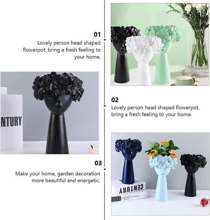 Cabilock Statue Skulptur Vase Frauenkörper Körperblumenvase Büste Blumentopf Nordische Gesicht Vase