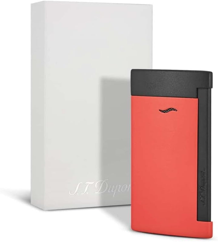 ST Dupont Slim 7 Feuerzeug Schwarz und Mattrot