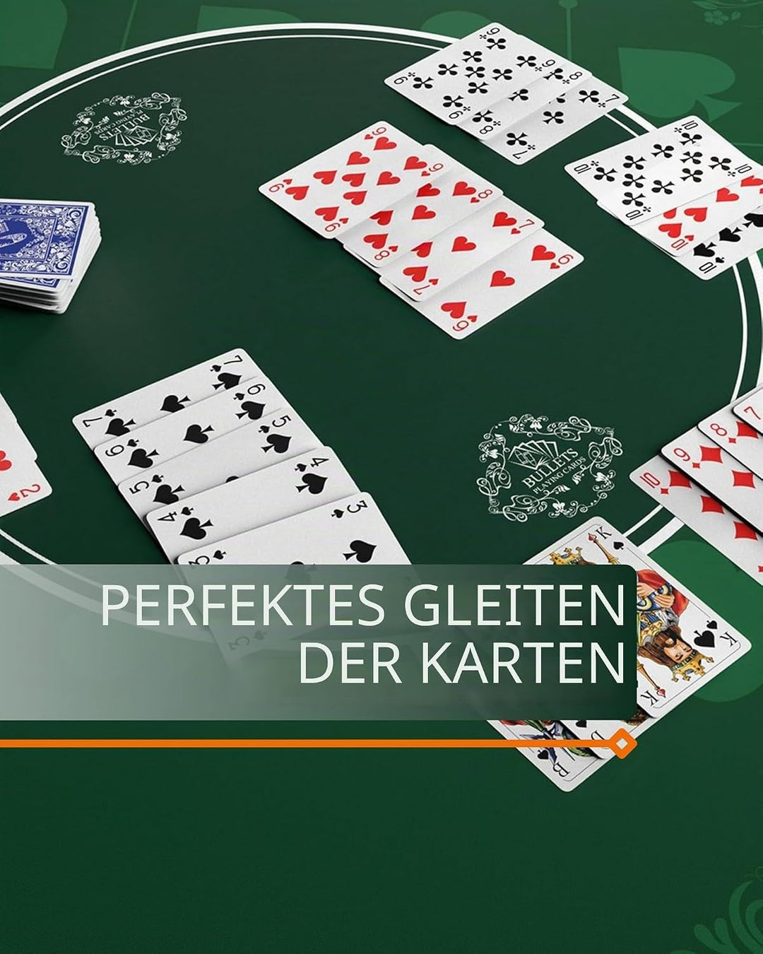 Bullets Playing Cards Universal Tischdecke für Brettspiele, Kartenspiele und Gesellschaftsspiele - U