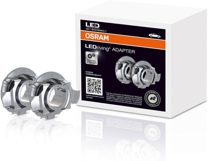 OSRAM LEDriving ADAPTER 64210DA01-1, Adapter für Night Breaker H7-LED; Lampenhalterung, Silber Adapt