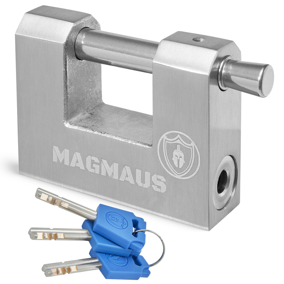 Magmaus® RTL/70 Robustes, wetterfestes Vorhängeschlöss für den Aussenbereich mit 3 Schlüsseln – Idea