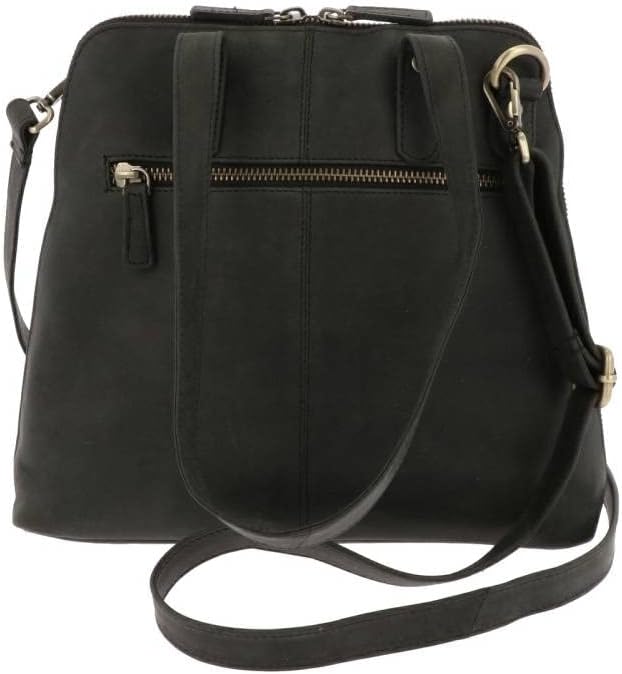 More Than Hip Poppy Handtasche Damen - Retro Tasche aus Öko Leder Schultertasche Umhängetasche Arbei